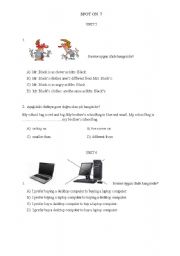 English Worksheet: tests for 7th grade 2