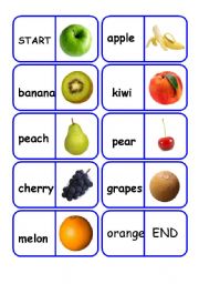 English Worksheet: fruit dominoes