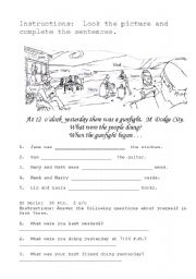 English Worksheet: Past Tense