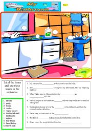 English Worksheet: My Bathroom Part 3 of 3