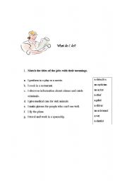 English worksheet: jobs titles