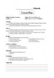 English Worksheet: Lesson Plan for Grammer Teachers