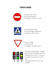 English worksheet: road safety