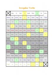 English Worksheet: Irregular verbs game- revision 