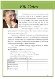 English Worksheet: Bill Gates