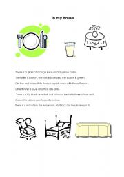 English worksheet: In my house