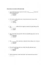 English Worksheet: Participial Adjectives