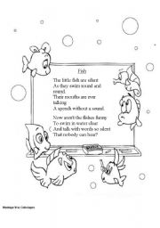 English Worksheet: A fish poem 