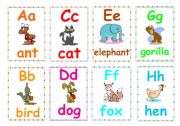 English Worksheet: Alphabet flashcards 1