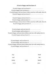 English worksheet: Action song 