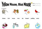 English Worksheet: Yellow mouse, Blue mouse