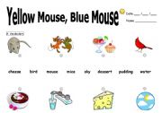 English worksheet: Yellow mouse, Blue mouse