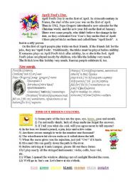 English Worksheet: April Fools Day