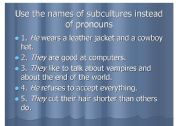 English worksheet: Subcultures