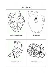 English Worksheet: The Fruits