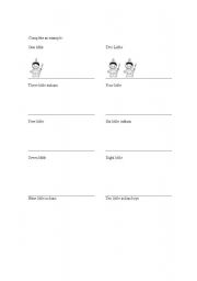 English Worksheet: Little Indians