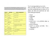 English Worksheet: daily routine