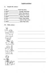 English Worksheet: comparatives