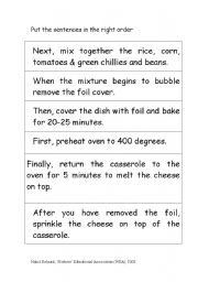 English Worksheet: A recipe