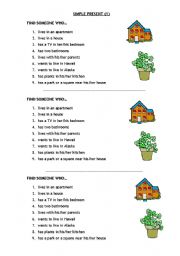 English Worksheet: Find Someone who... (2)