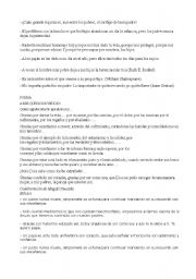 English Worksheet: Fathers poem