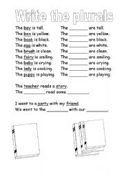 English Worksheet: plurals