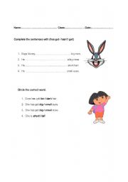 English worksheet: description