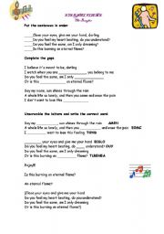 English Worksheet: ETERNAL FLAME