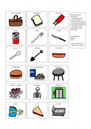 English Worksheet: Picnic Pictures page 1