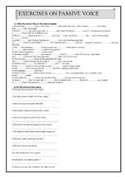 English Worksheet: passive voice