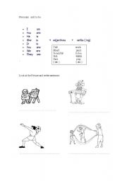 English worksheet: simple present  to be