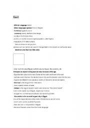 English worksheet: Egypt