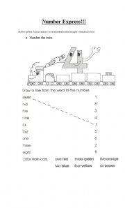 English Worksheet: Numbers