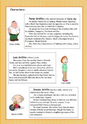 English Worksheet: Family Guy - Characters (part  III)