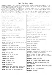 English Worksheet: America West Side Story