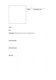 English worksheet: Facebook Profile activity