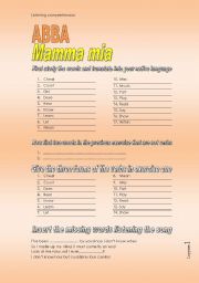 Lyrics Dancing Queen - ESL worksheet by estrada26