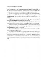 English Worksheet: visting Hong KOng