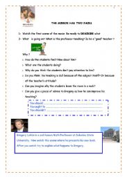 English Worksheet: The mirror has two faces(Barbara Streisand and Jeff Bridges)