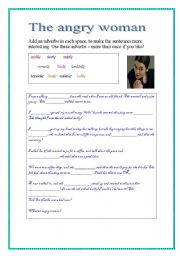 English worksheet: Add the Adverb! 