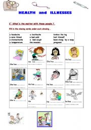 English Worksheet: Health and   diseases  : 3  interesting  and  useful exercises 