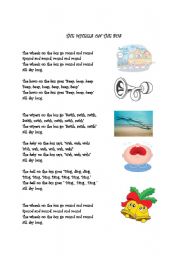 English Worksheet: Wheels on the bus