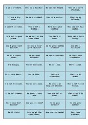 English Worksheet: Board Game - To be