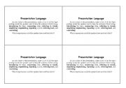 English worksheet: Presentation Feedback Cards