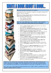 English Worksheet: Fun with books