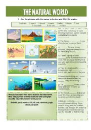 English Worksheet: The natural world