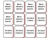 English Worksheet: No Dice! - Cards instead of Dice (With Backing Cards)