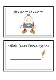 HUMPTY DUMPTY MINI BOOK! Part 1