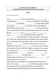 English Worksheet: The Great Cheese Conspiracy Retold