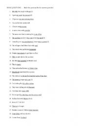 English Worksheet: Wh-questions